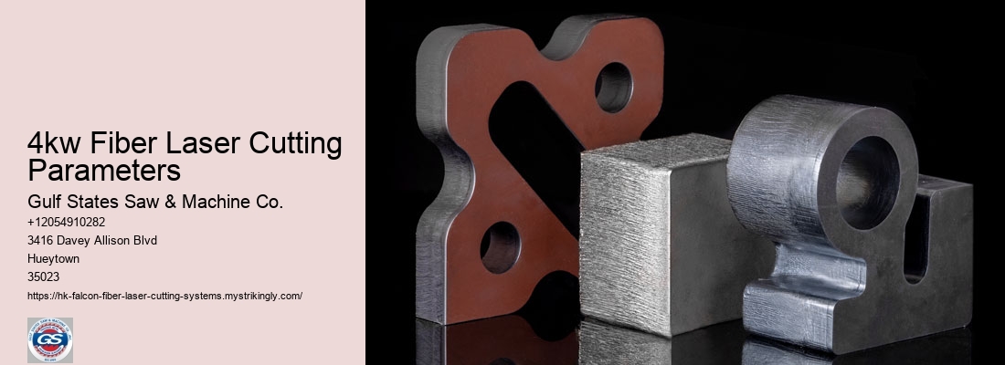 4kw Fiber Laser Cutting Parameters